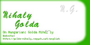 mihaly golda business card